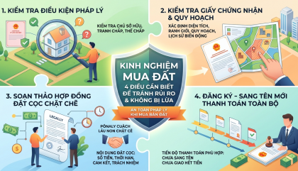 KINH NGHIỆM MUA ĐẤT: 4 ĐIỀU CẦN BIẾT ĐỂ TRÁNH RỦI RO VÀ KHÔNG BỊ LỪA